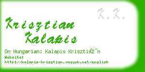 krisztian kalapis business card